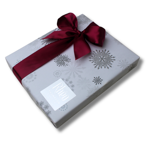 30-pc Silver Snowflake Bow Box