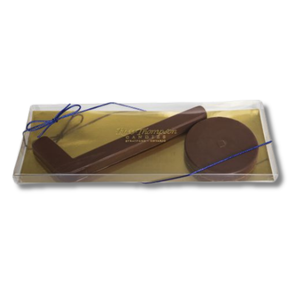 Chocolate Hockey Stick and Puck