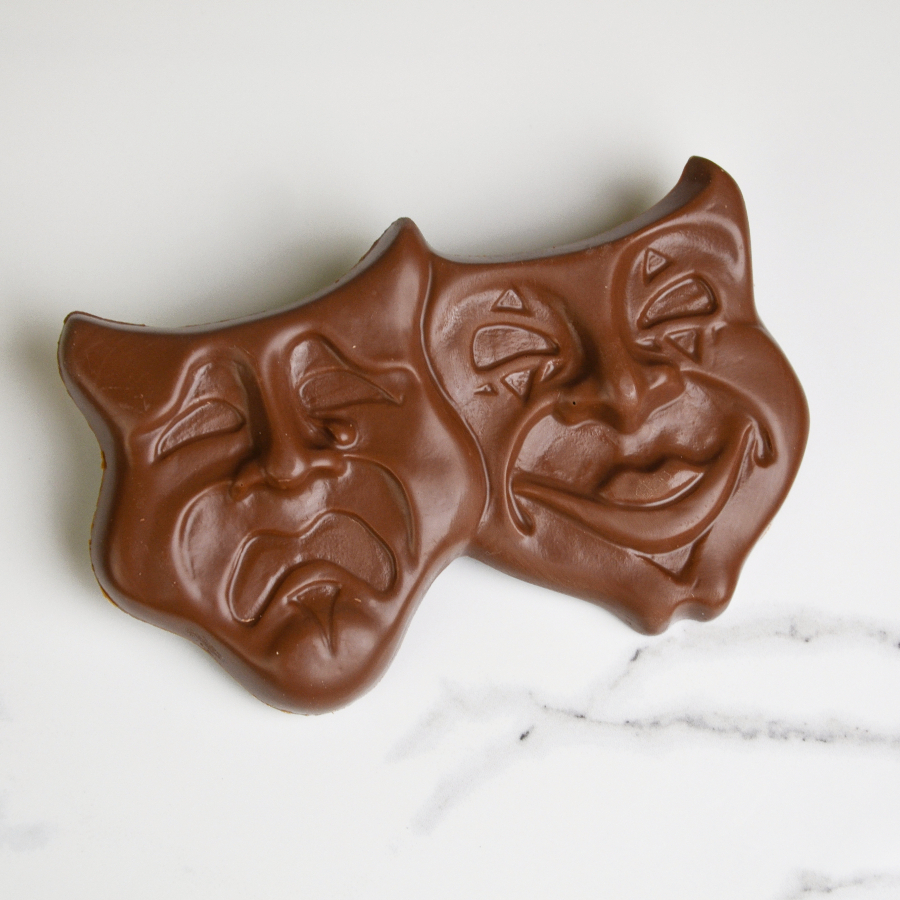 Milk Chocolate Comedy/Tragedy Mask - Rheo Thompson Candies