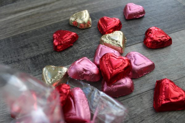 Milk Chocolate Foil Wrapped Hearts