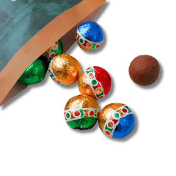 Chocolate Foil Christmas Balls - Image 4